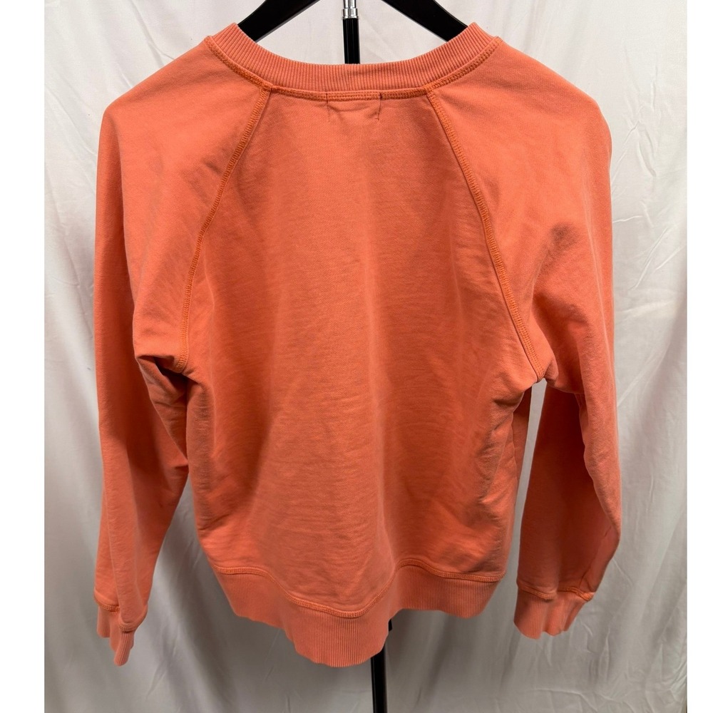 MONROW Georgia Peach Organic Cotton Raglan Sleeve Relaxed Crewneck Sweatshirt M‎ - Picture 5 of 7